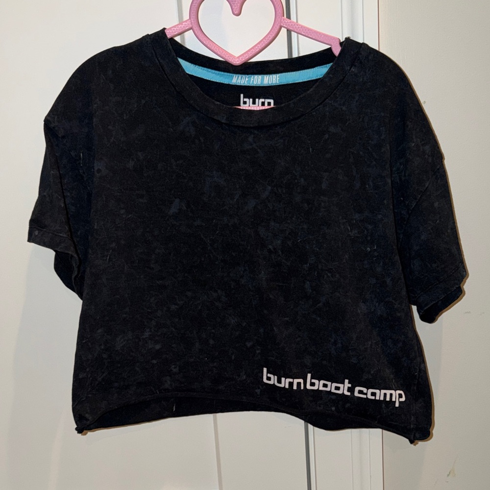 Burn Boot Camp Black Crop Top